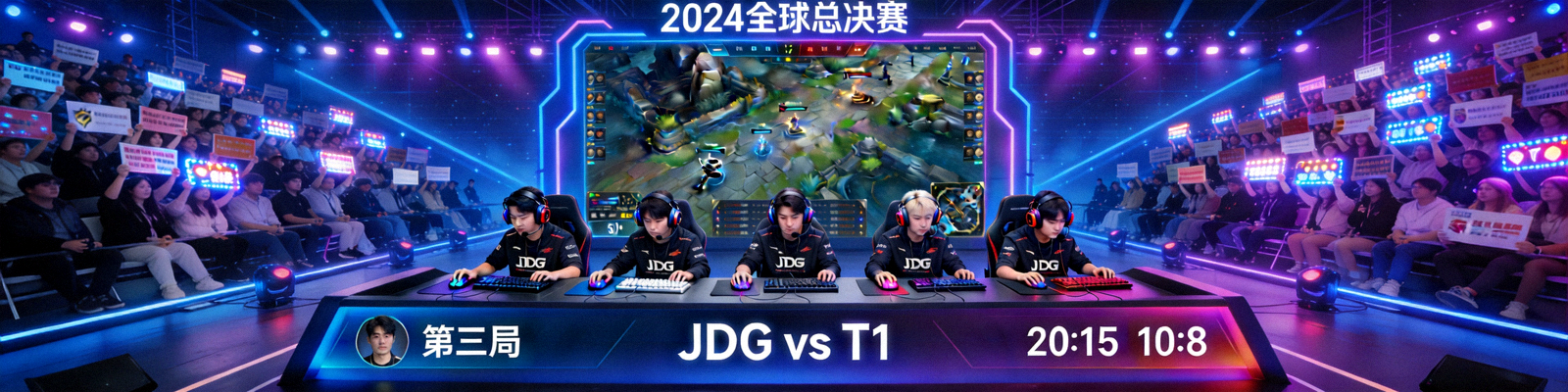 LOL英雄联盟国际大赛现场转播画面