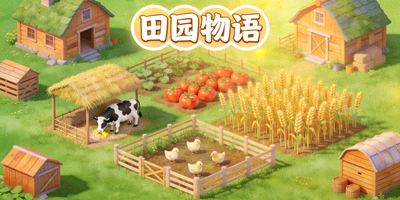 轻松休闲游戏《田园物语》模拟经营场景