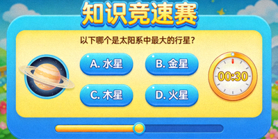 趣味答题游戏《知识竞速赛》游戏界面展示
